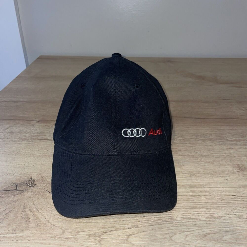 Audi Four Rings Logo Black Cotton Cap